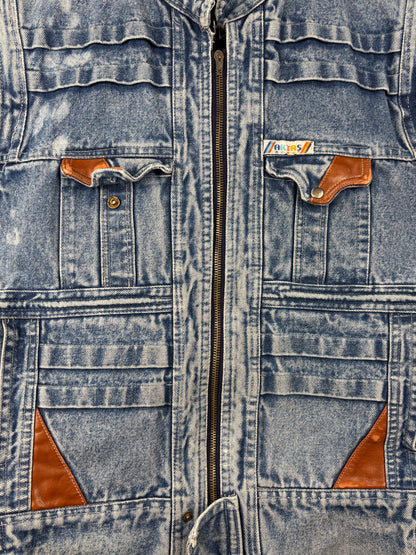 Mens Vintage Denim Utility Vest