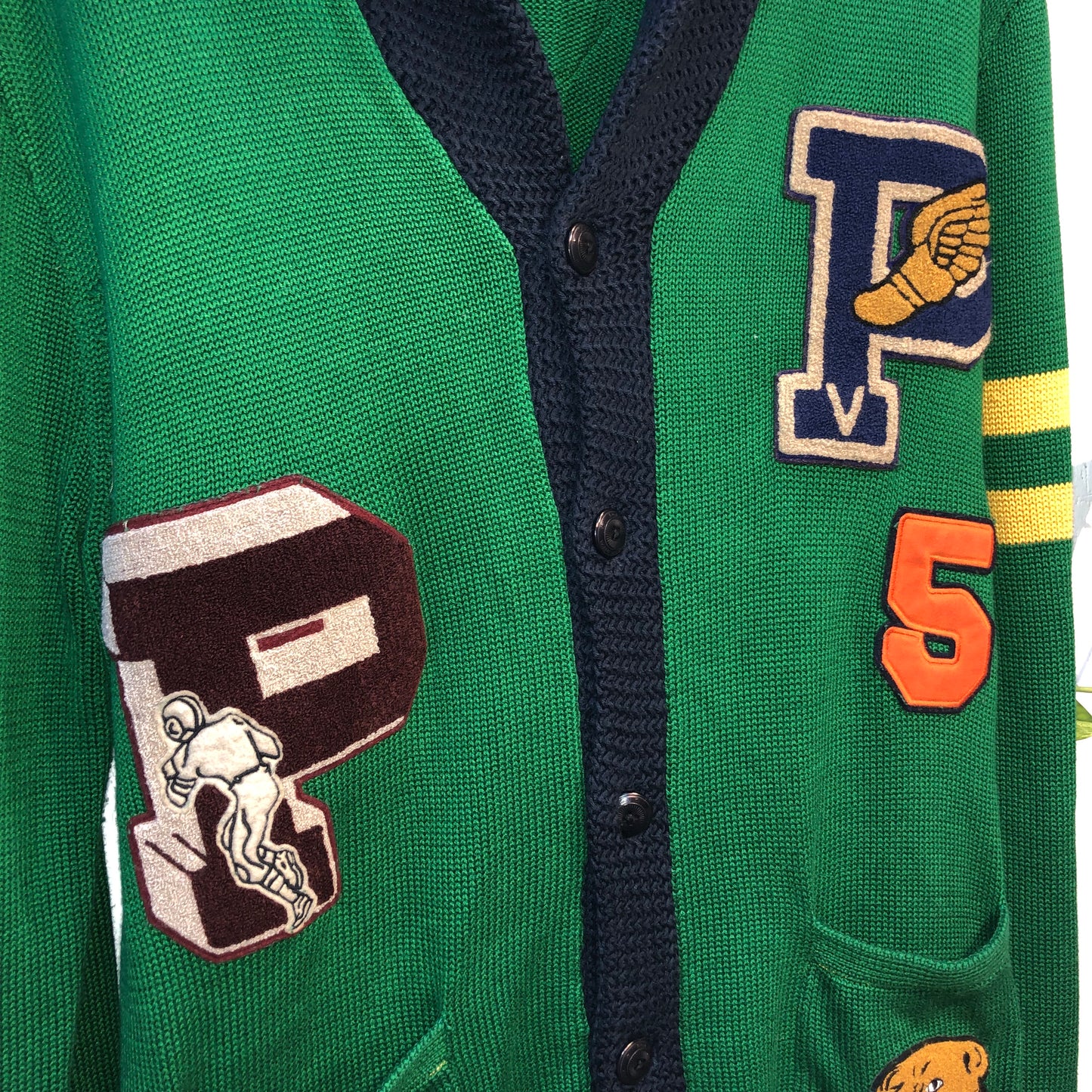 Vintage Ralph Lauren Letterman Knit Cardigan