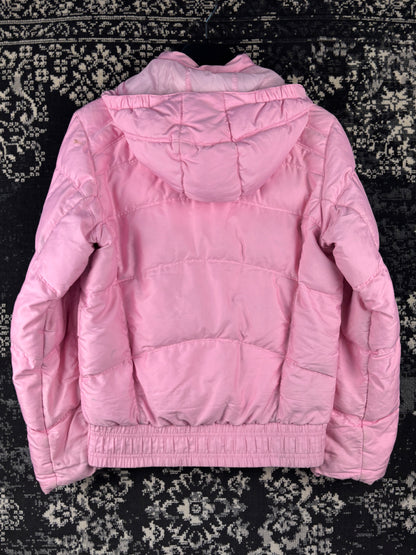 Womens Y2K Nike Pink Puffer Jacket