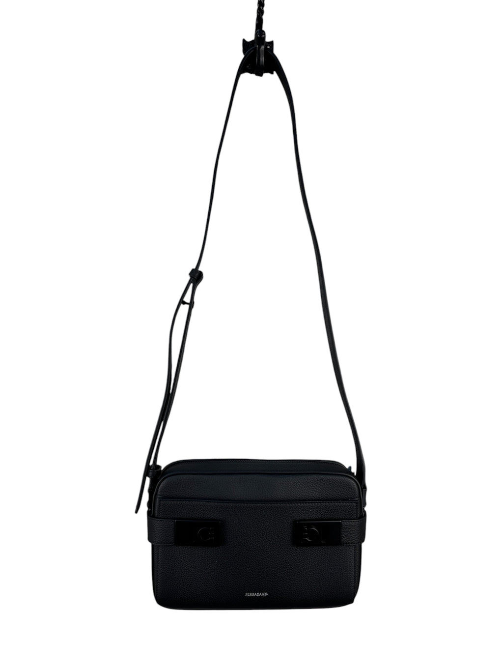 Salvatore Ferragamo Gancini Buckle Leather Shoulder Bag