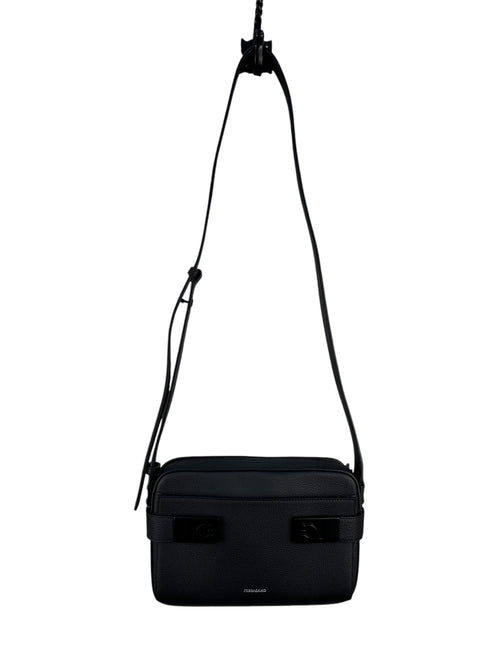Salvatore Ferragamo Gancini Buckle Leather Shoulder Bag