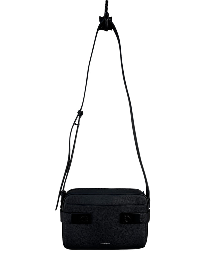 Salvatore Ferragamo Gancini Buckle Leather Shoulder Bag