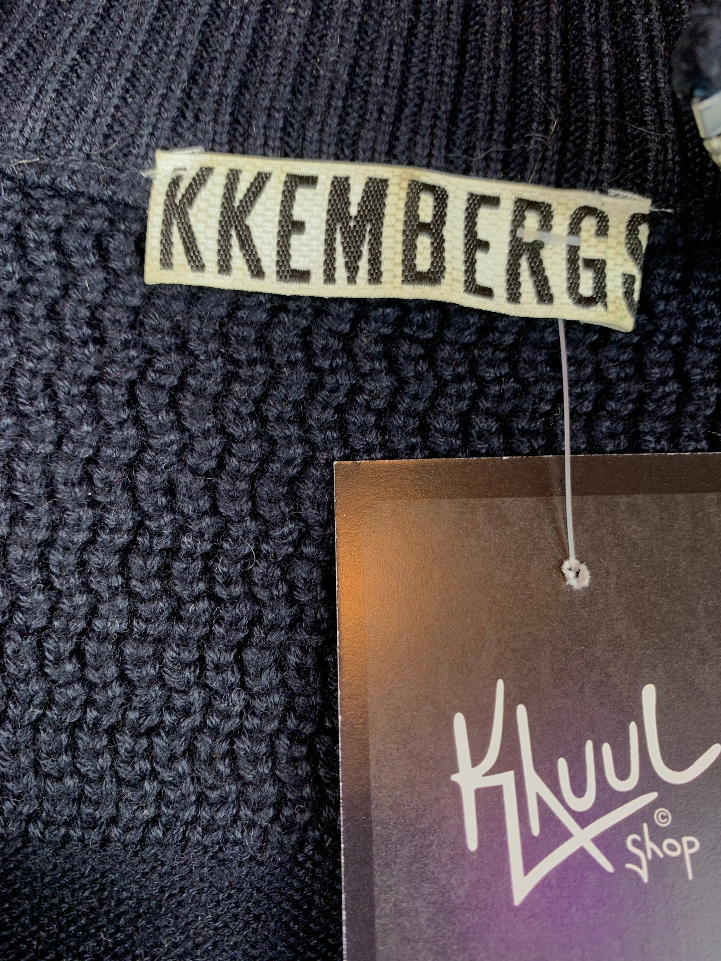 Men's Vintage Black Half Zip KKEMBERGS Sweater