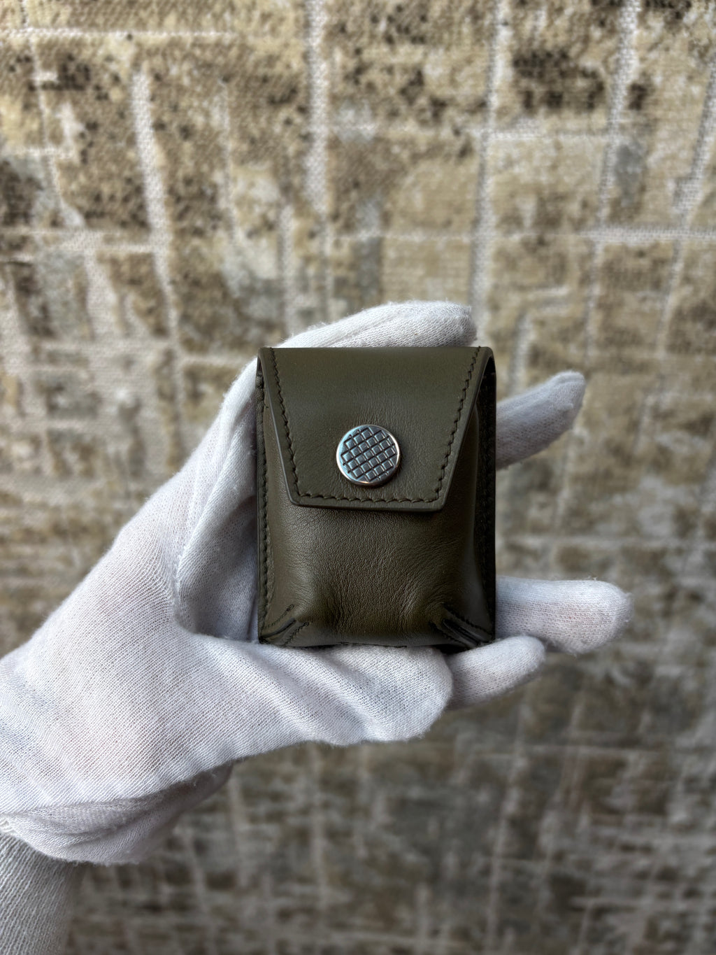 Bottega Veneta Leather AirPods Case Keychain