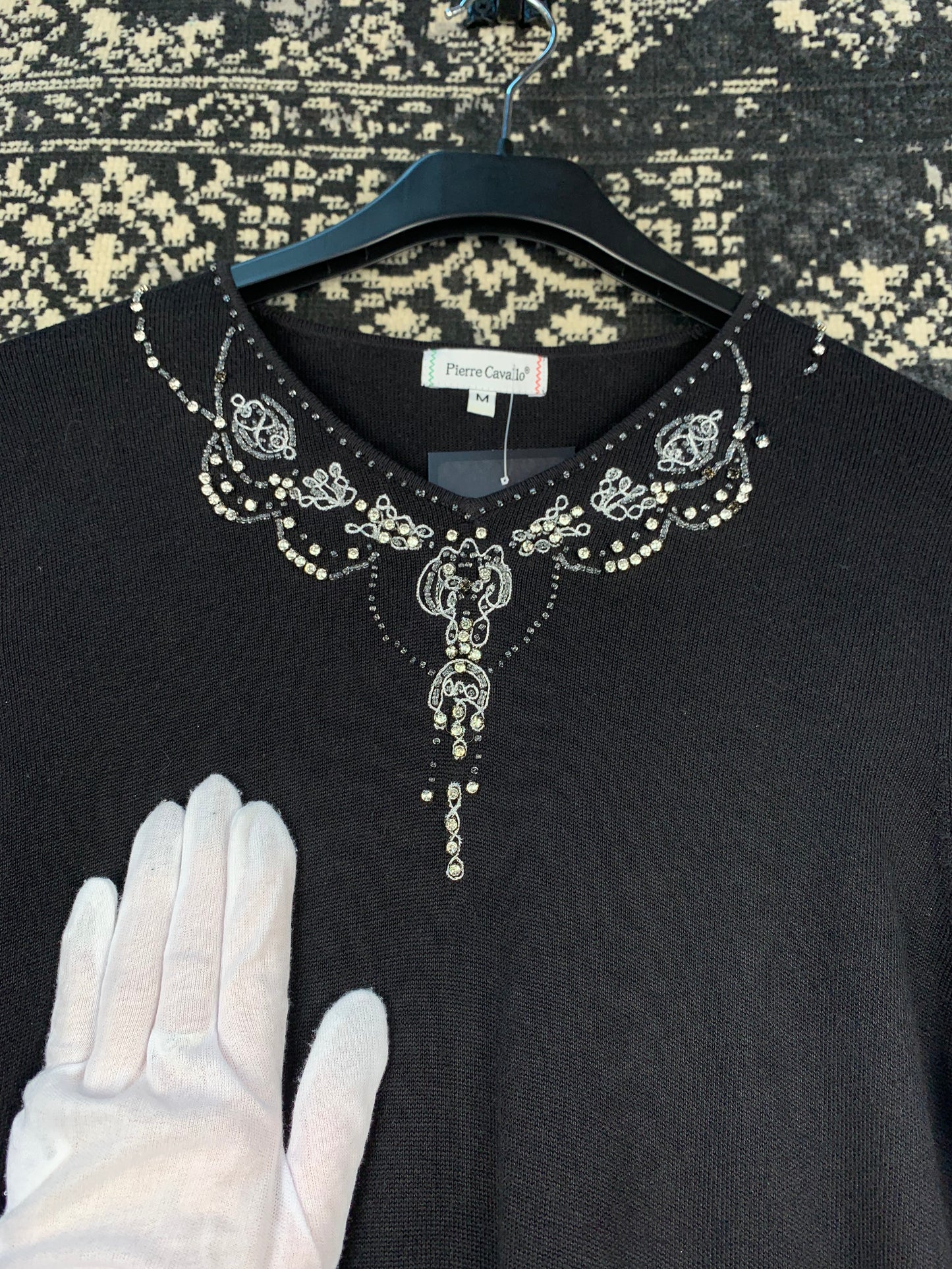 Women's Vintage Black Long Sleeve Shirt