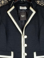 Women's Vintage Black and White Coquette Blazer