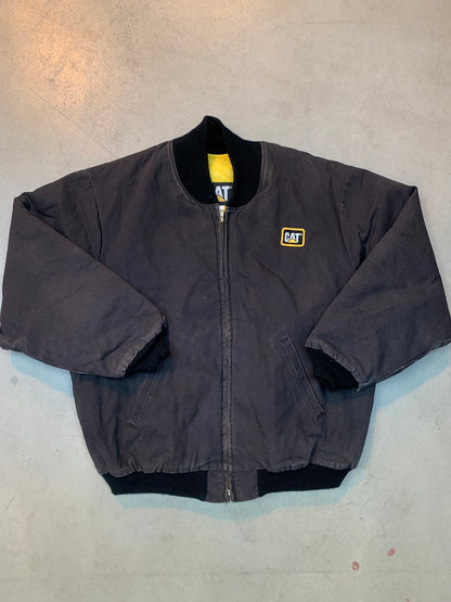 Vintage Men's CAT Heavy-Duty Quilted Bomber Jacket