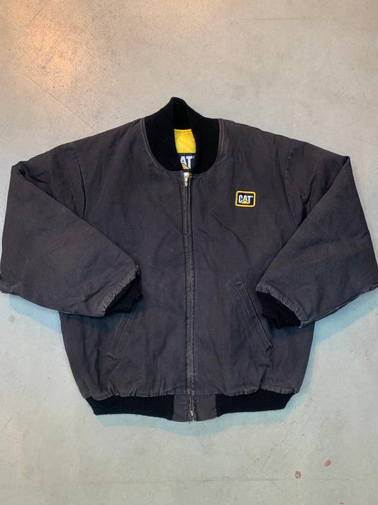 Vintage Men's CAT Heavy-Duty Quilted Bomber Jacket