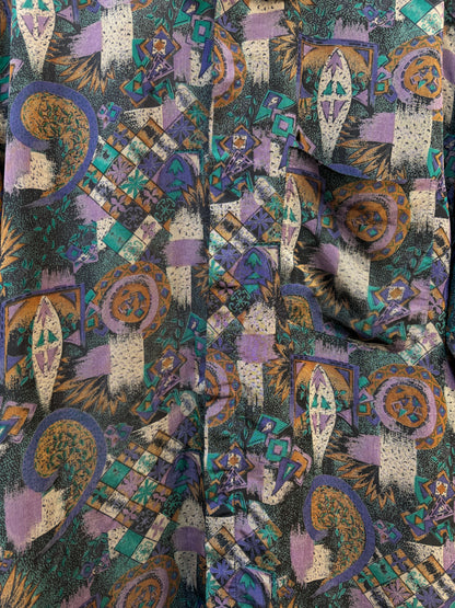 Mens Vintage Christian Dior 100% Silk Button Up Shirt