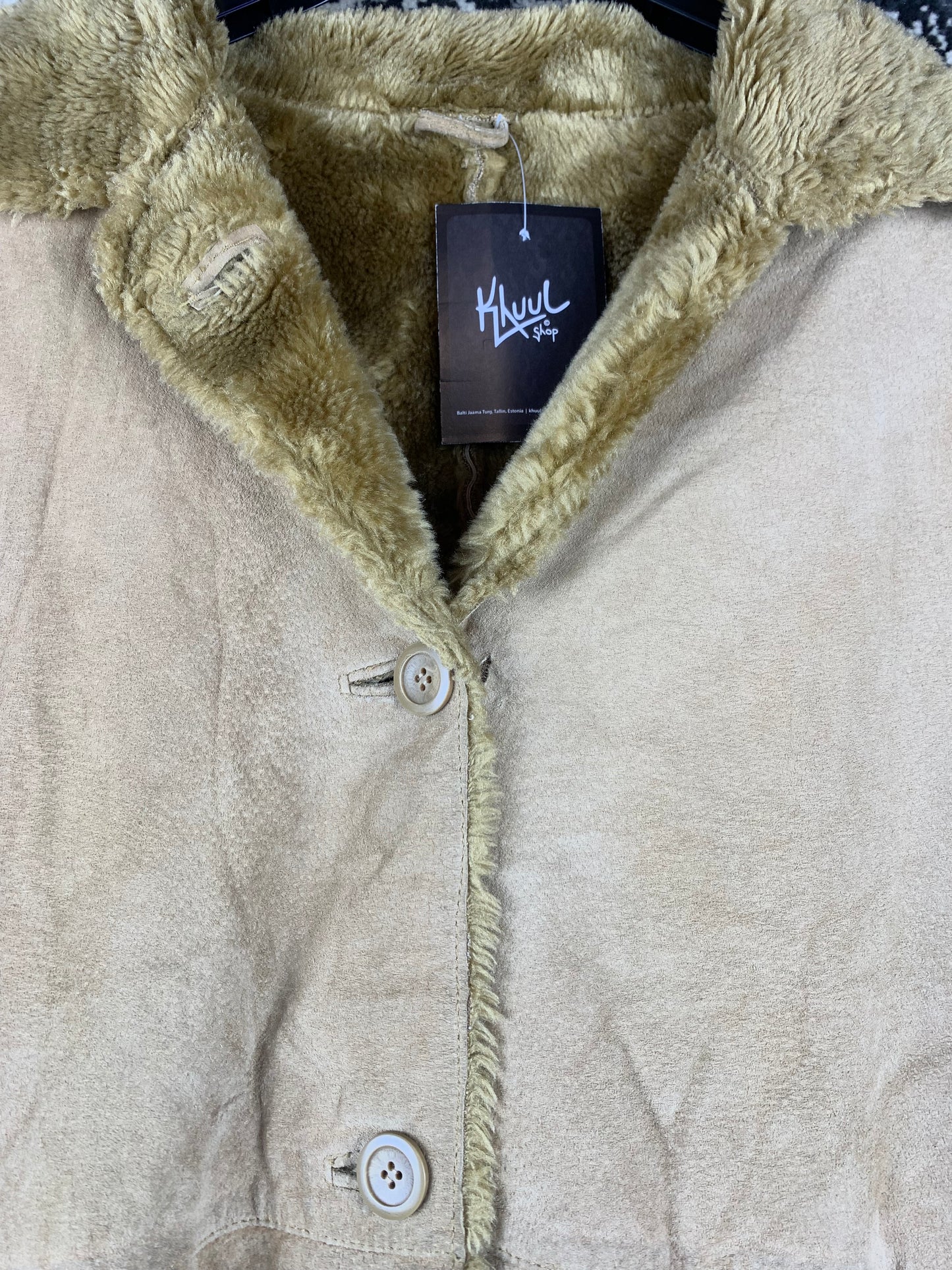 Women's Vintage Light Brown Faux Suede Coat