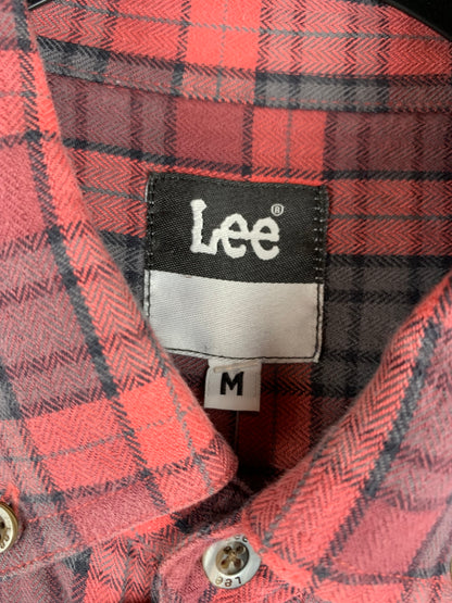 Lee Red Plaid Long Sleeve Button-Up Shirt