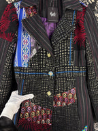 Women's Vintage Funky Multi Pattern Long Coat