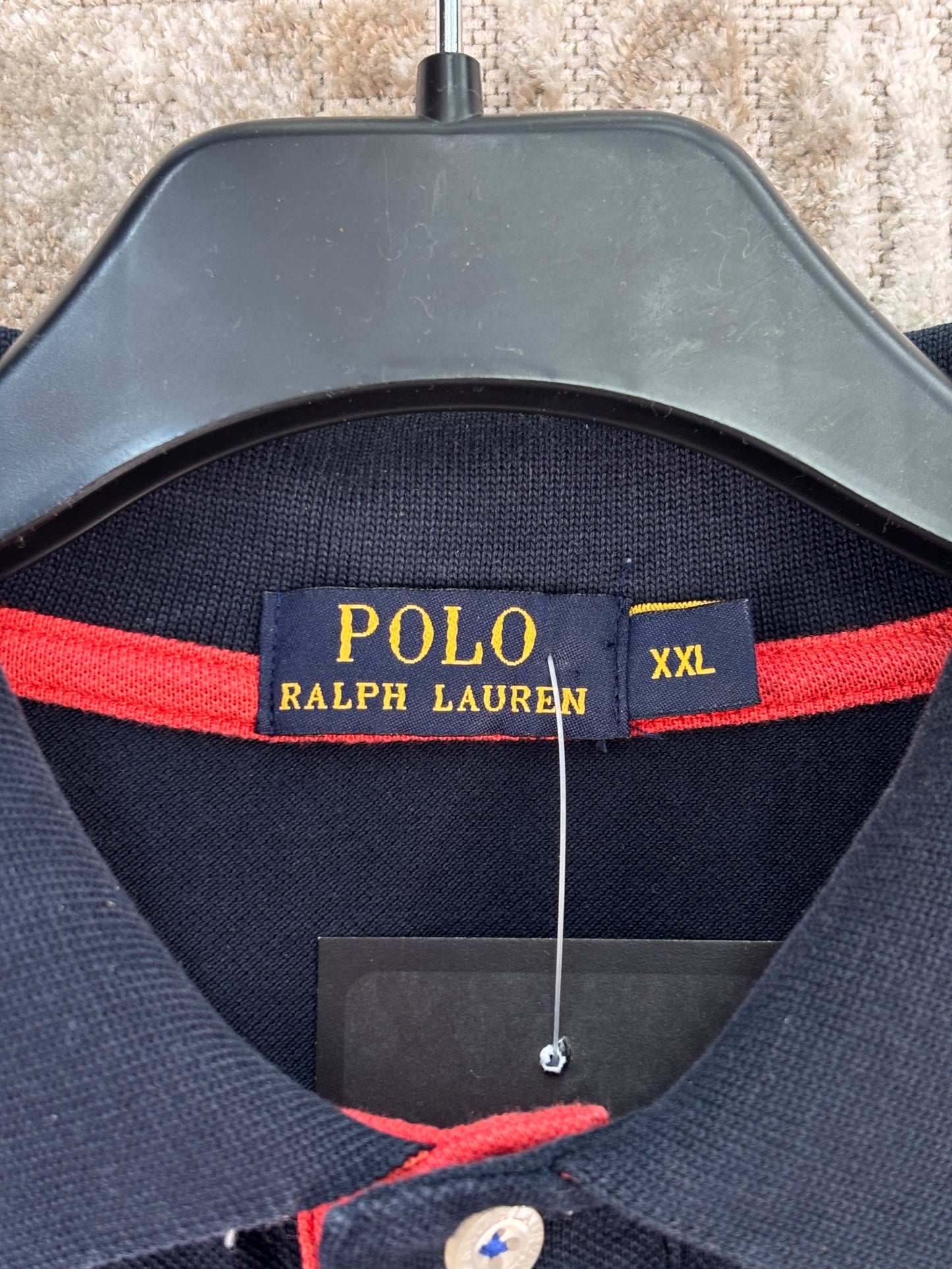 Men's Vintage Polo Ralph Lauren Dark Blue Polo T-Shirt