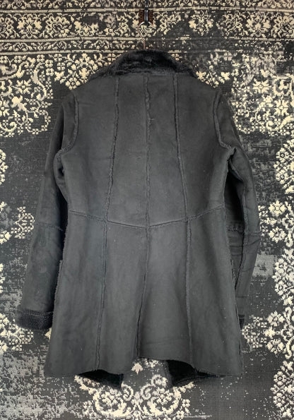 Women's Black Faux Shearling Winter Coat