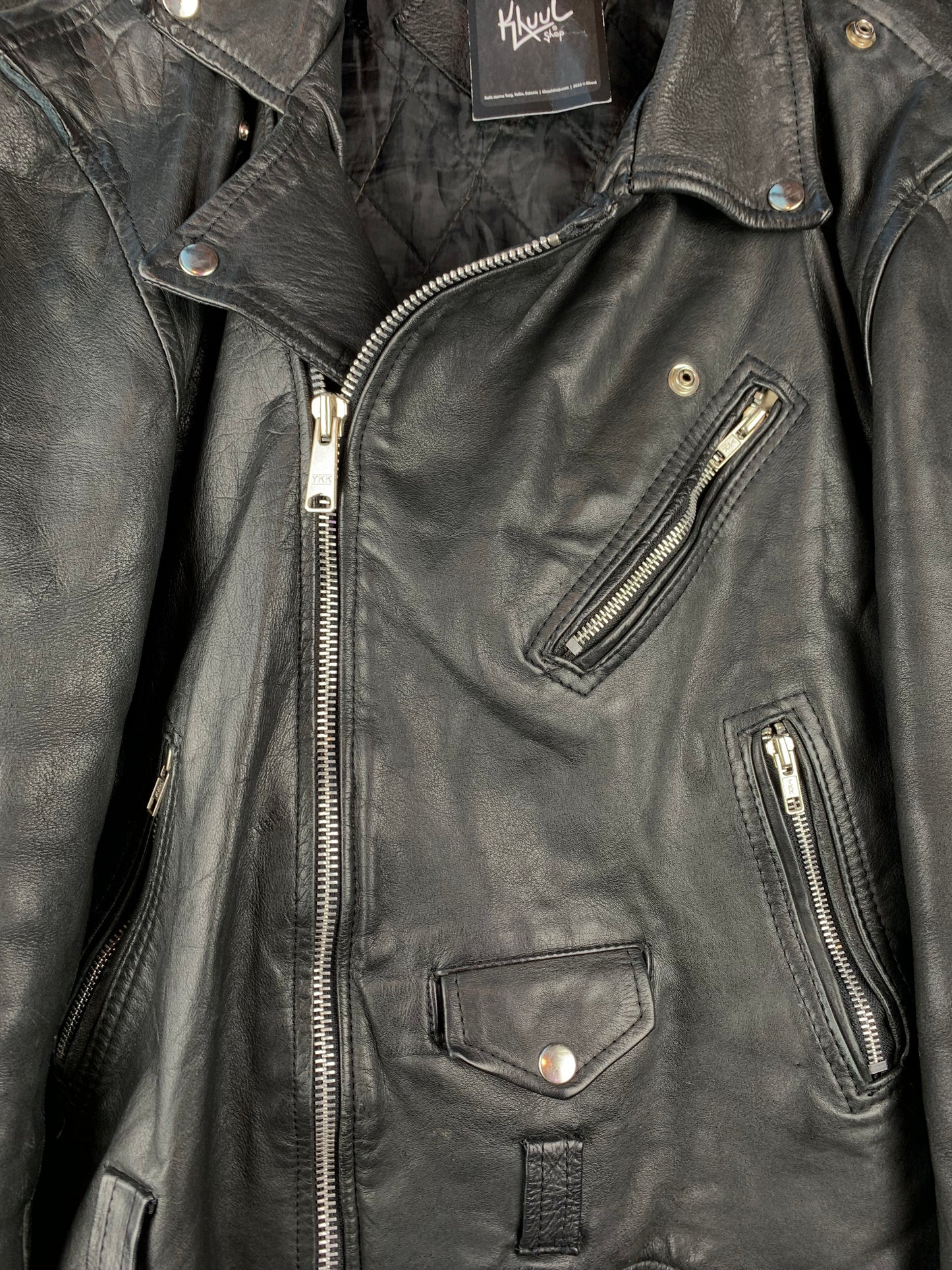 Men's Vintage Black Biker Leather Jacket