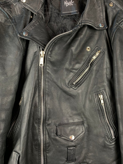 Men's Vintage Black Biker Leather Jacket