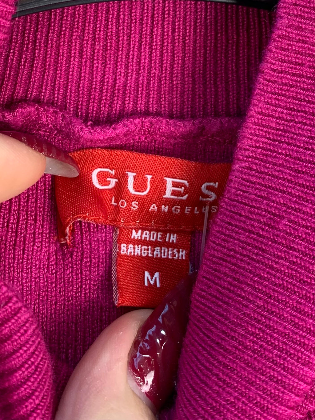 Women's Y2K Guess Pink Turtleneck Sleeveless Top