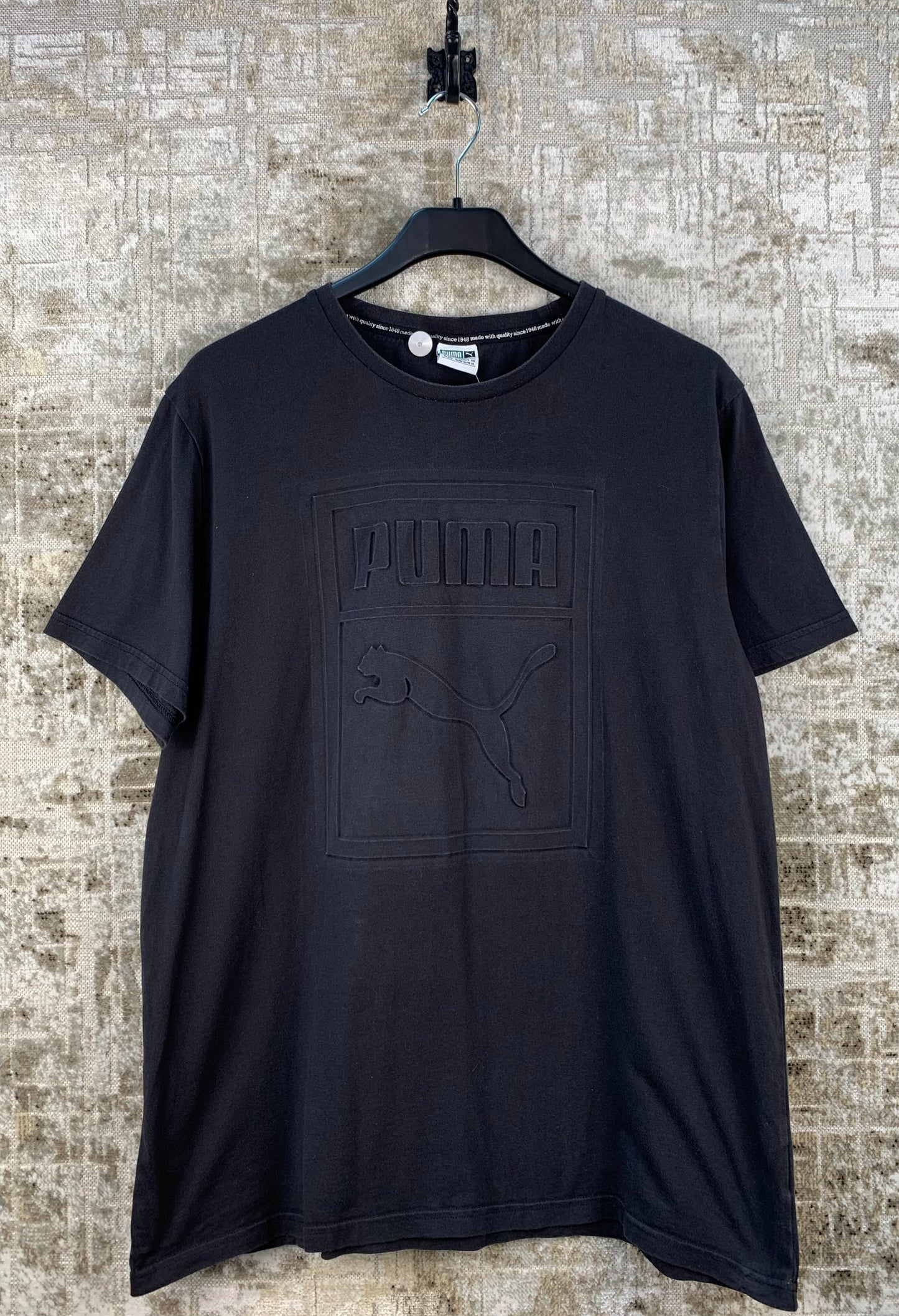 Men's Puma 3D Text Black T-Shirt