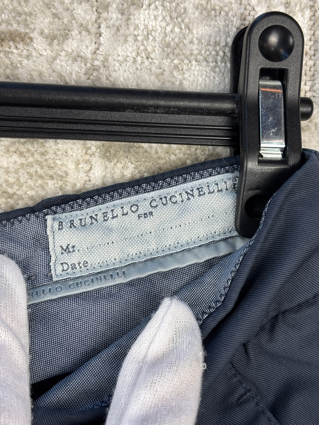 Brunello Cucinelli Navy Blue Trousers