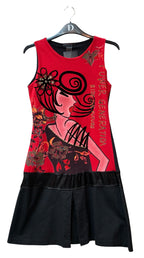 Custo Barcelona Y2K Beaded Graphic Dress