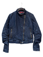 Sweetmiss Y2K Asymmetric Zip Denim Moto Jacket