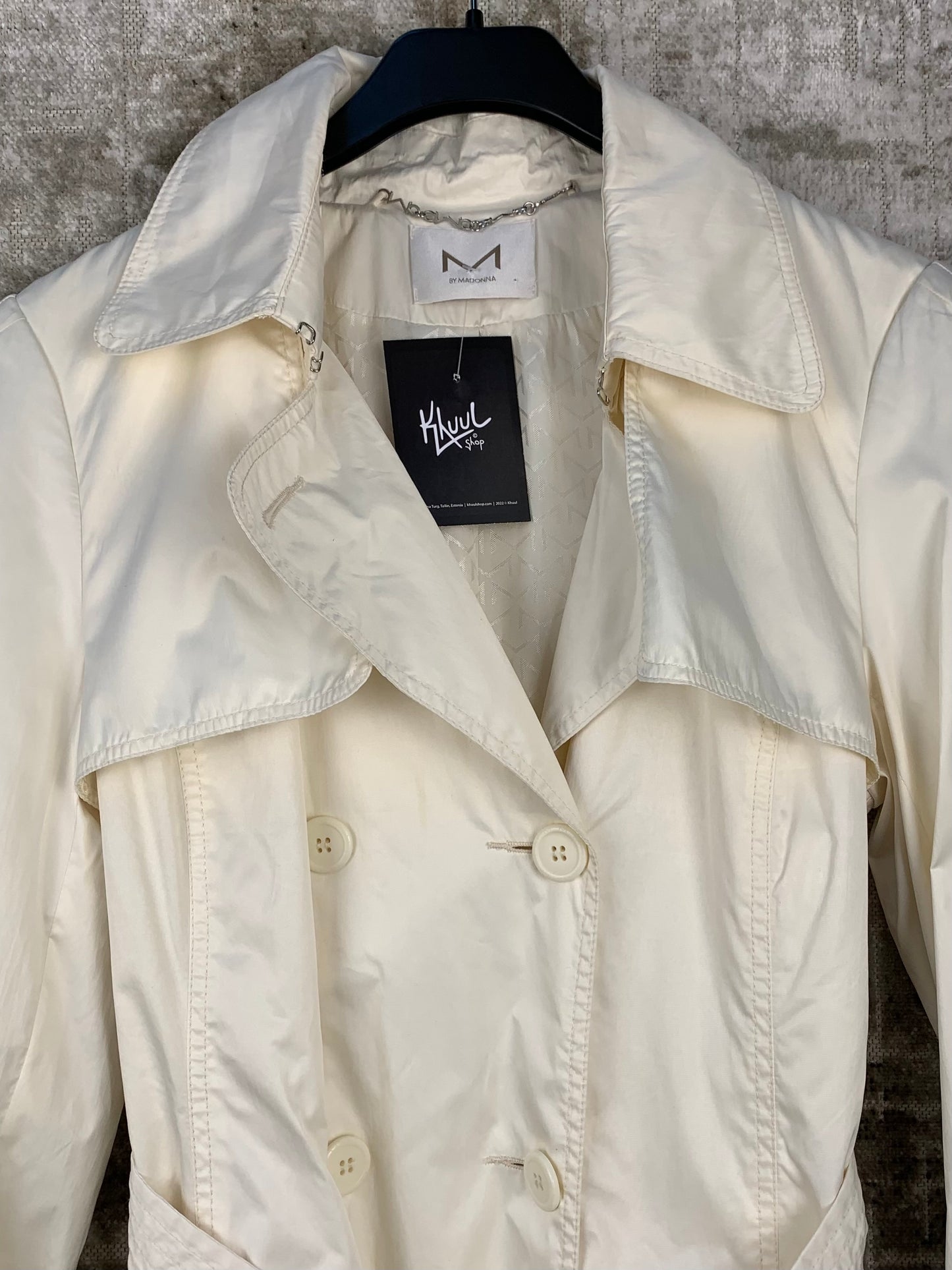 Womens Vintage White Long Trenchcoat