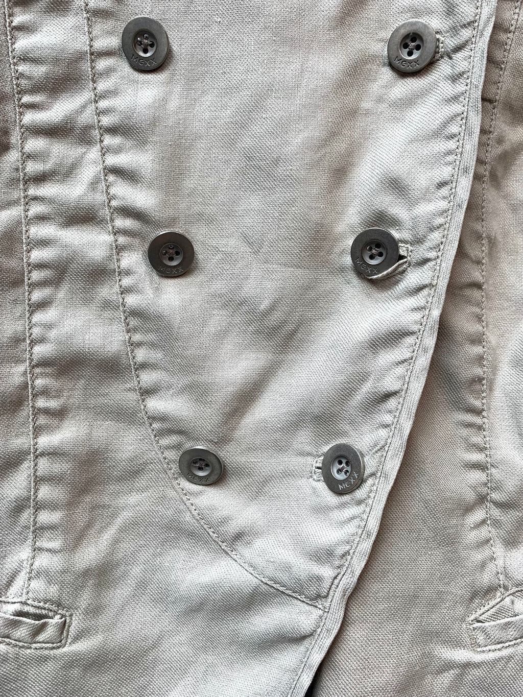 Mexx Linen Blend Double-Breasted Jacket