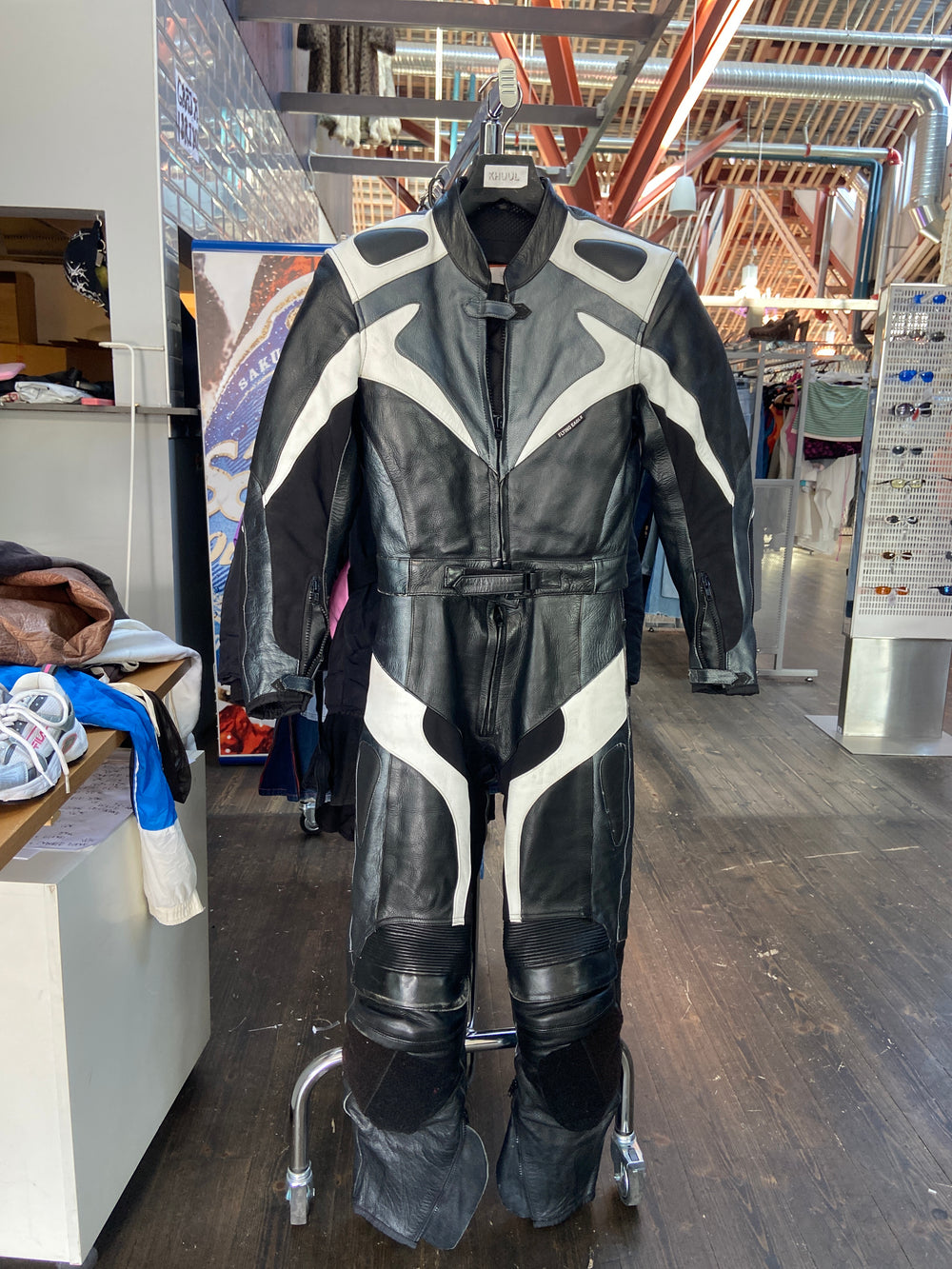 Leather Biker Suit Black