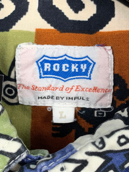 Rocky Colorful Abstract Pattern Button Up Shirt