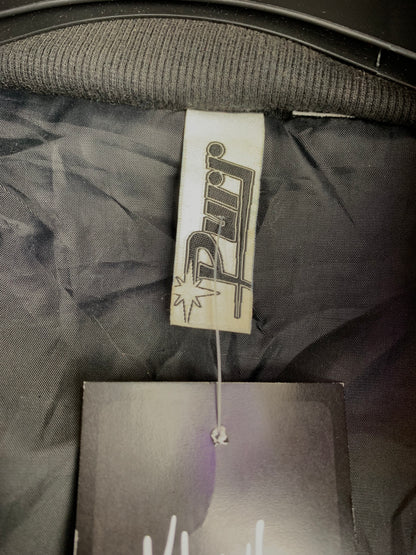 Womens Vintage Purr Multicolored Fur Trim Zip Up Jacket