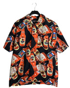 Mogul Beer Bottle Print Short Sleeve Shirt