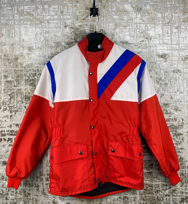 Mens Vintage Yamaha Red White Blue Racing Jacket