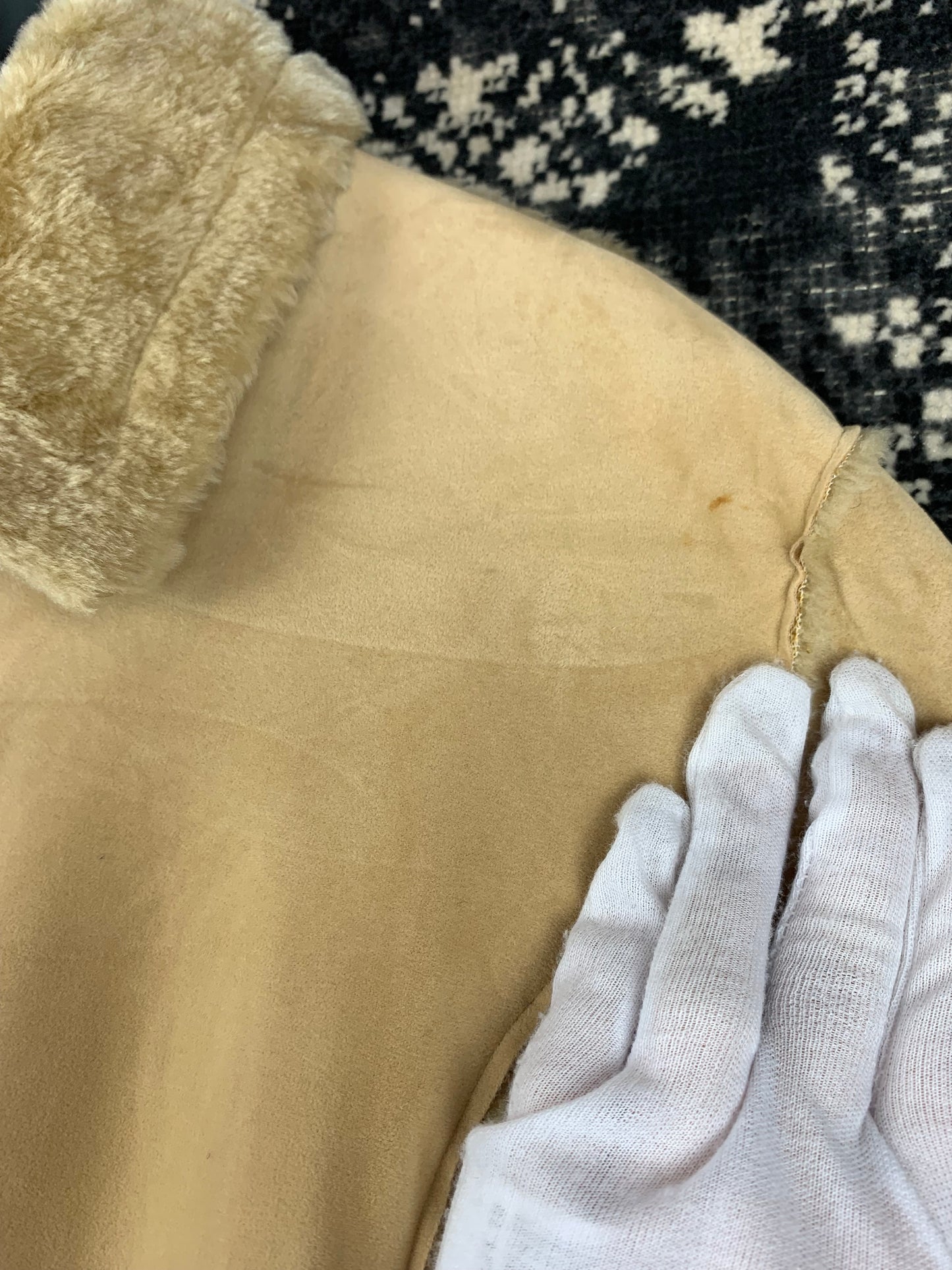 Vintage Bencogbu Faux Suede Longline Parka Coat