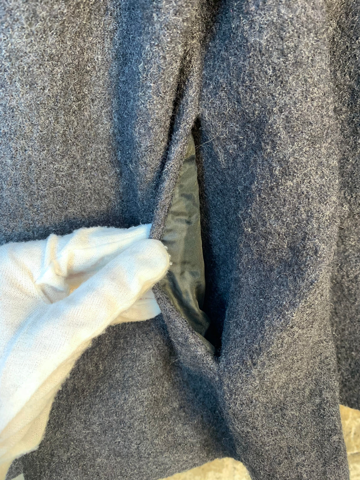 K Derhy Wool Bow-Collar Swing Jacket