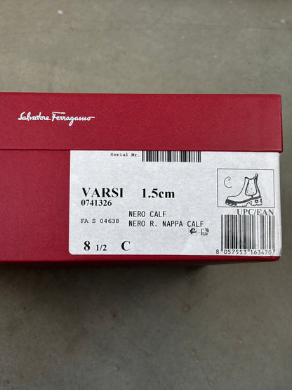 Ferragamo Gancini Logo Detail Black Chelsea Boots
