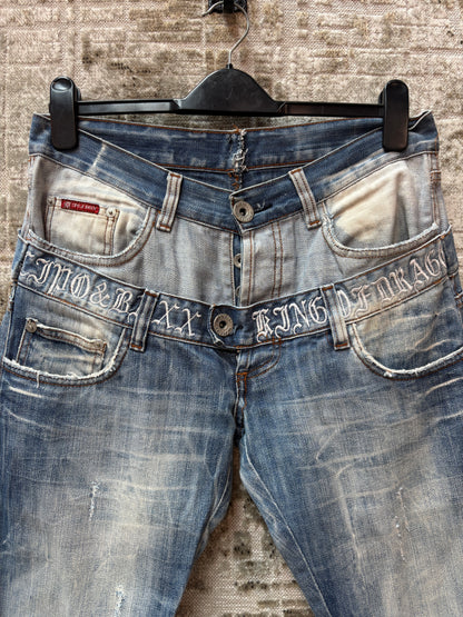 Mens Y2K Cipo And Baxx Blue Layered Jeans