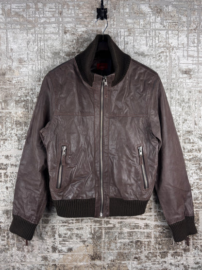 Women Vintage Dark Brown Suede Leather Jacket