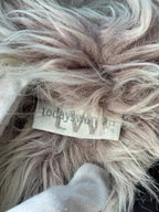 TodaysWoman Y2K Penny Lane Faux Fur Trim Jacket
