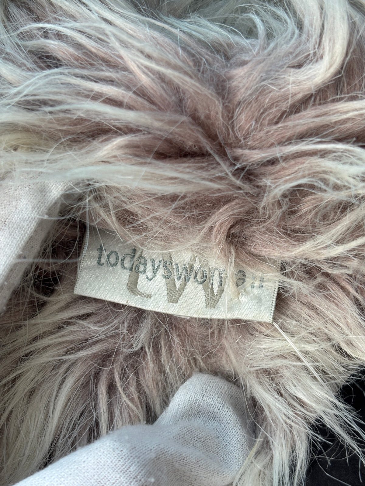 TodaysWoman Y2K Penny Lane Faux Fur Trim Jacket
