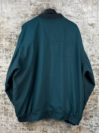 Mens Vintage Dark Green Bomber Jacket