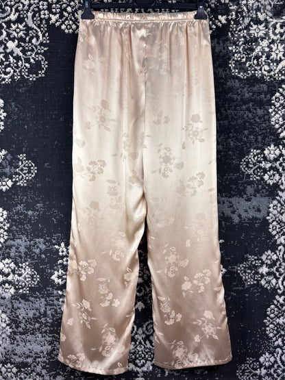 Women's Silky Beige Pajama Set