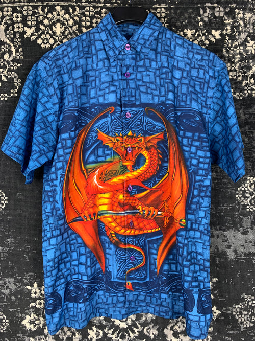 Here & There Blue Dragon Graphic Shirt