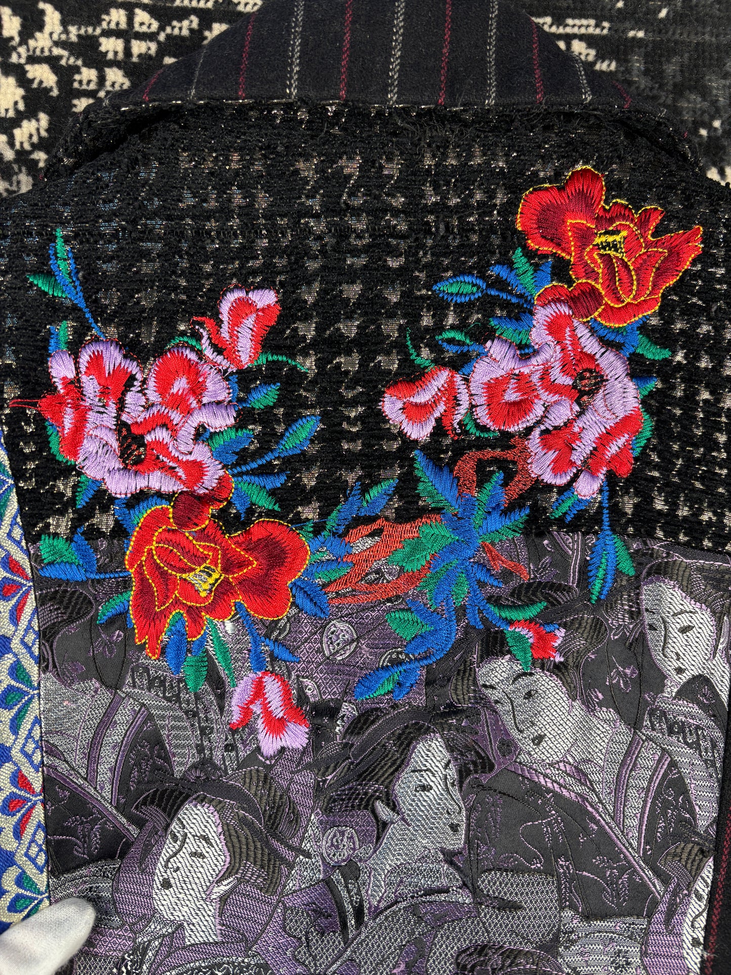 Women's Vintage Funky Multi Pattern Long Coat