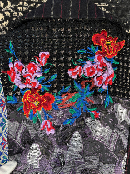 Women's Vintage Funky Multi Pattern Long Coat