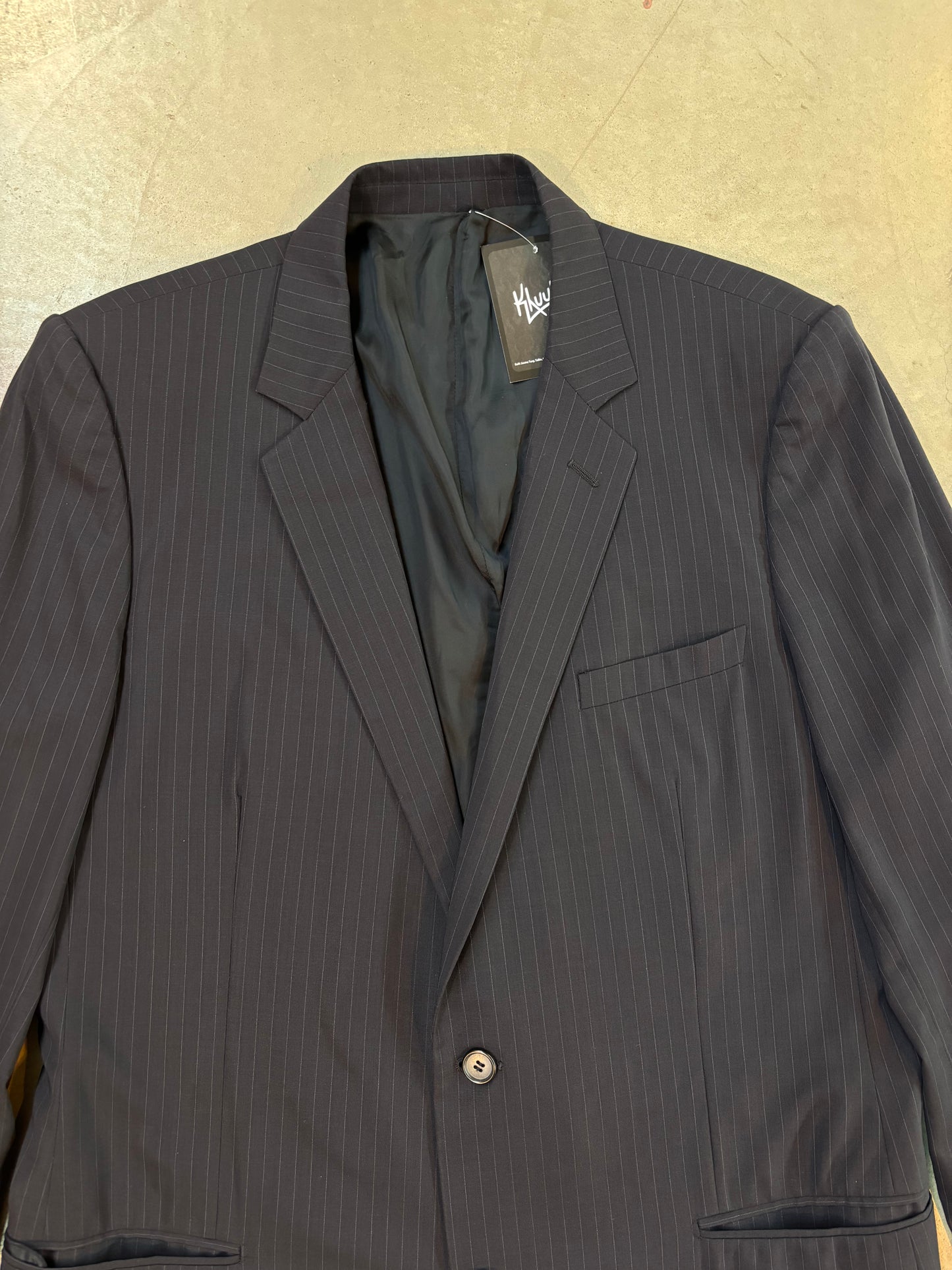 Dior Black Pinstripe Wool Blazer