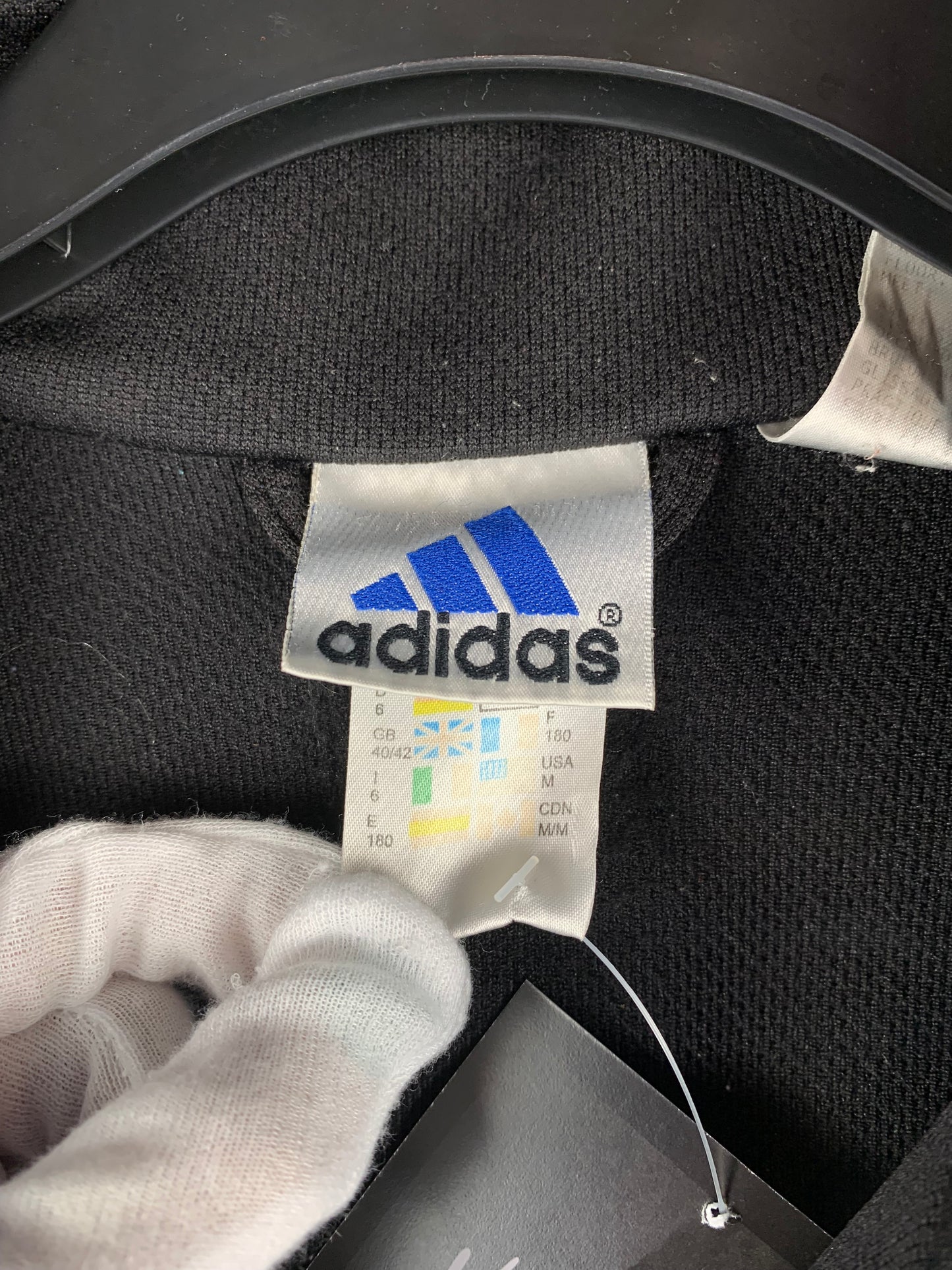 Mens Vintage Black Adidas Track Jacket