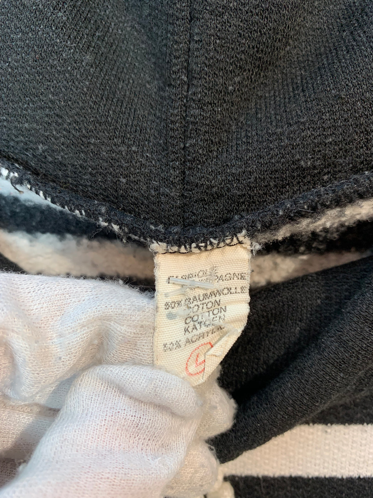 Vintage "The New Playboy" Striped Hooded Sweatshirt