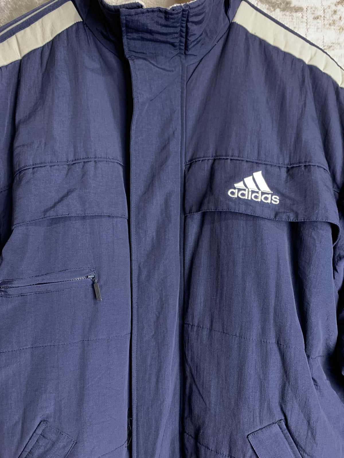 Vintage Adidas Fleece-Lined Puffer Jacket