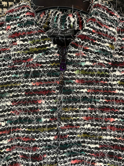 Women's Vintage Distressed Long Sleeve Zip Top