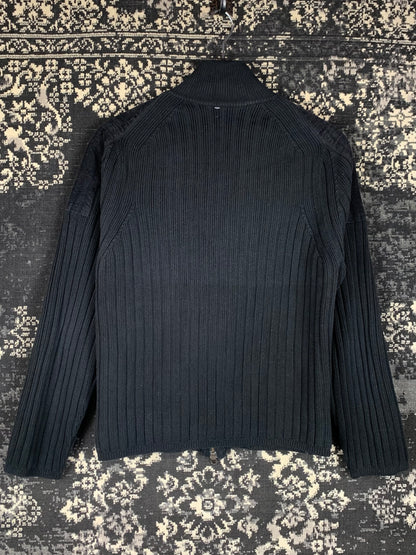100/18 Esprit de Corp Vintage Y2K Black Ribbed Knit Sweater